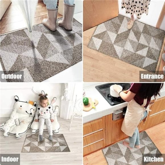 24"x 36", Absorbent Front Back Door Mat Floor Mats, Rubber Backing Non Slip - Picture 7 of 7